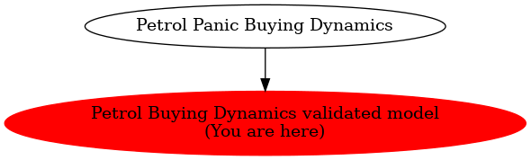 Graph of models related to 'Petrol Buying Dynamics validated model' 
